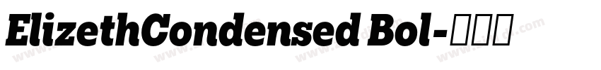 ElizethCondensed Bol字体转换 ElizethCondensed Bol字体转换
